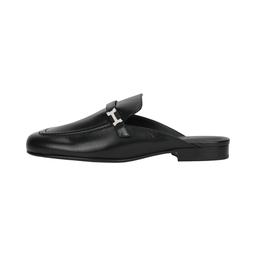HERMES HERMES Closed Toe Slippers Women's Black