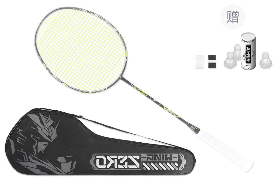 PEAK PEAK Wing Zero Wing Gundam Zero Pro Edition Full Carbon Badminton Rackets Offensive Type Heavy Head, Stiff Shaft