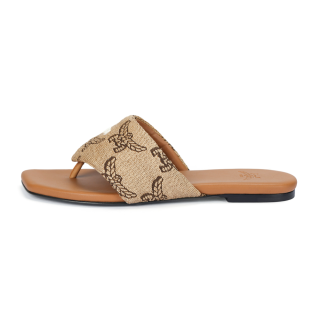 MCM Abrasion Resistant Flip Flops Women's Brown
