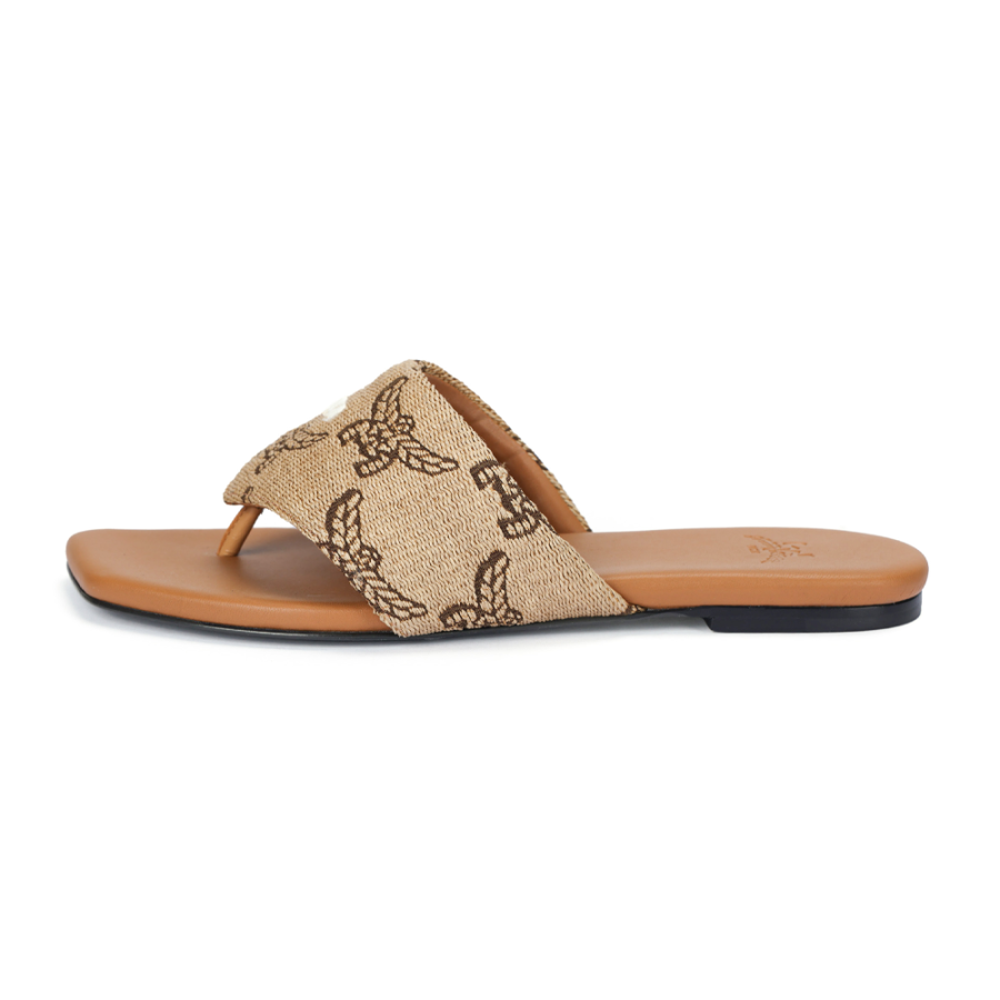 MCM Abrasion Resistant Flip Flops Women's Brown