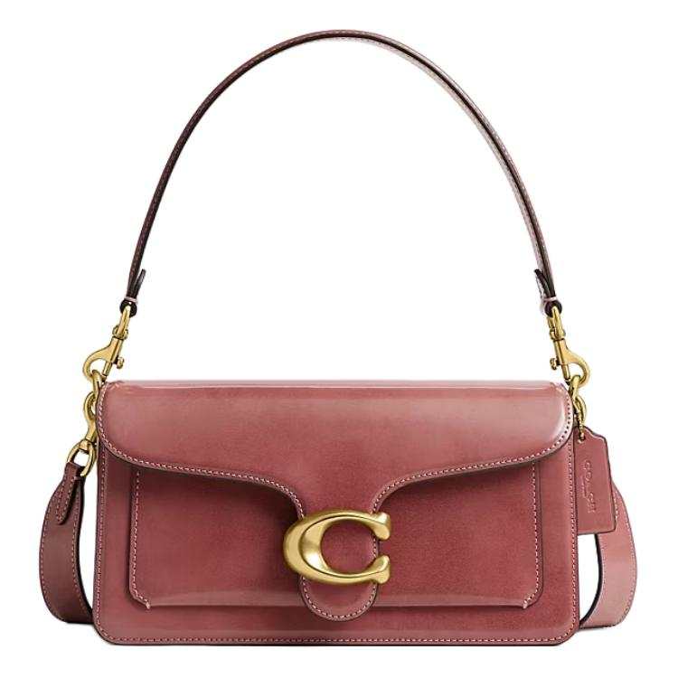 COACH Tabby Cow Leather One Shoulder Handbag Medium Women's Dry Rose