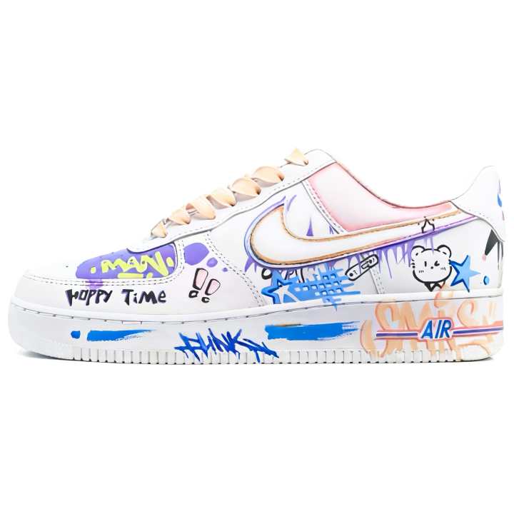 Nike Nike Air Force 1 LE Leather Slip Resistant, Abrasion Resistant, Breathable Low top Kids' Skateboarding Shoes Blue White