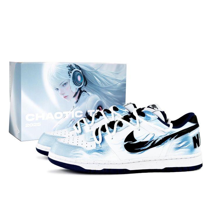 Nike Nike Big Cushioning Support Abrasion Resistant Slip Resistant Low top Skateboard Shoes Men's Black Blue