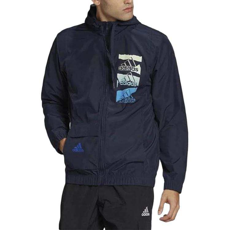 Adidas Adidas Jackets Men's Dark Blue Hooded Moderate Other