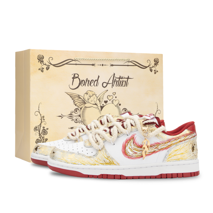 Nike Nike Big River Immersed Moon, Blazing Apollo Cushioning Abrasion Resistant Low top Skateboard Shoes Men's Red Gold