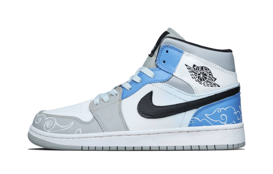 Jordan Jordan Air Jordan 1 Plain Cloud Cool Gray Synthetic Leather Abrasion Resistant Abrasion Resistant Mid top