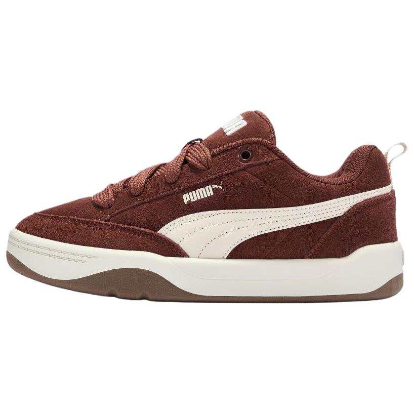 PUMA Park Lifestyle Low top Skateboard Shoes Unisex Dark Brown Red