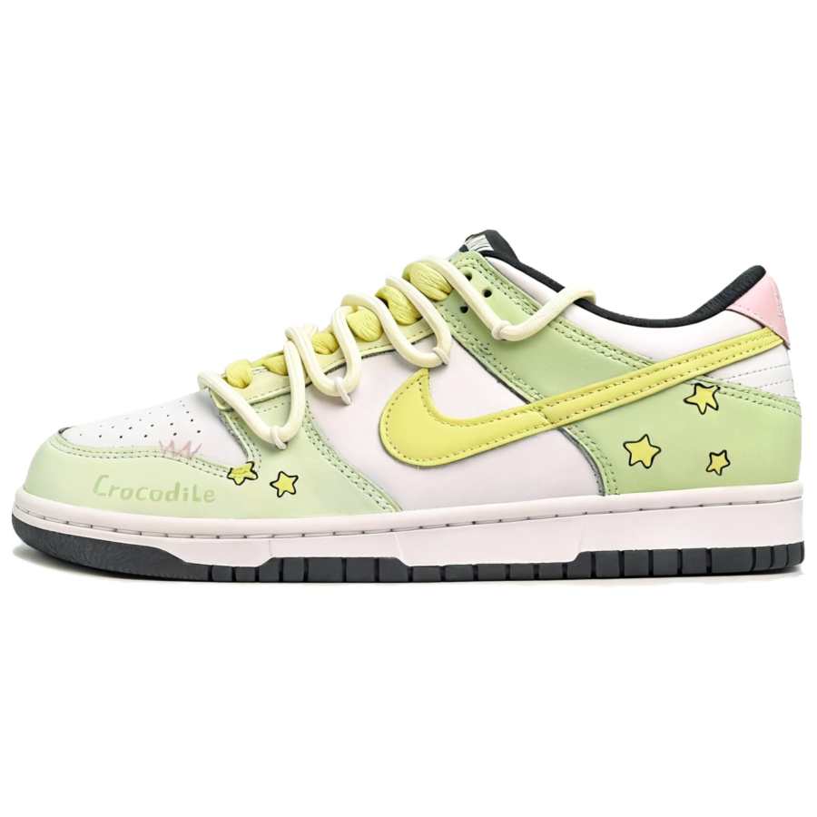 Nike Nike Dunk Lime Star CNY Abrasion Resistant Low top Skateboard Shoes Men's White Green