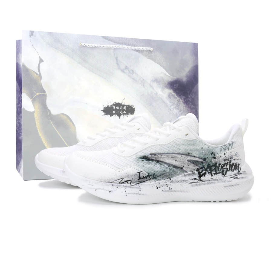 Anta Sky Abrasion Resistant Lightweight Low top City Commuting Running Shoes Men's Green White Black