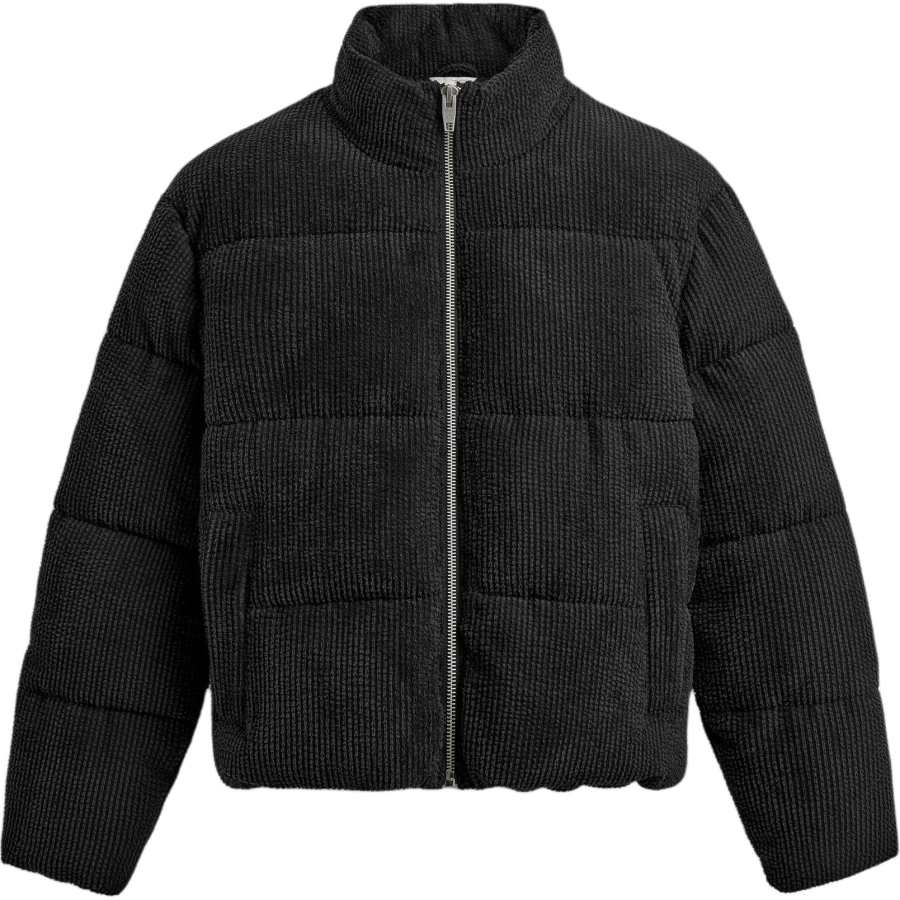 ZARA ZARA Puffer Jackets Men's Black Stand Collar Moderate Puffer Jacket