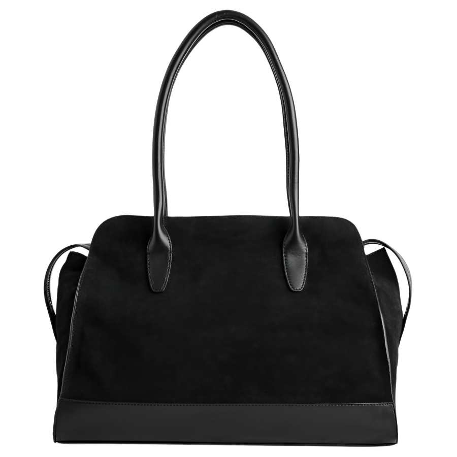 COS COS Cow Split Leather Shoulder Bag Women's Black