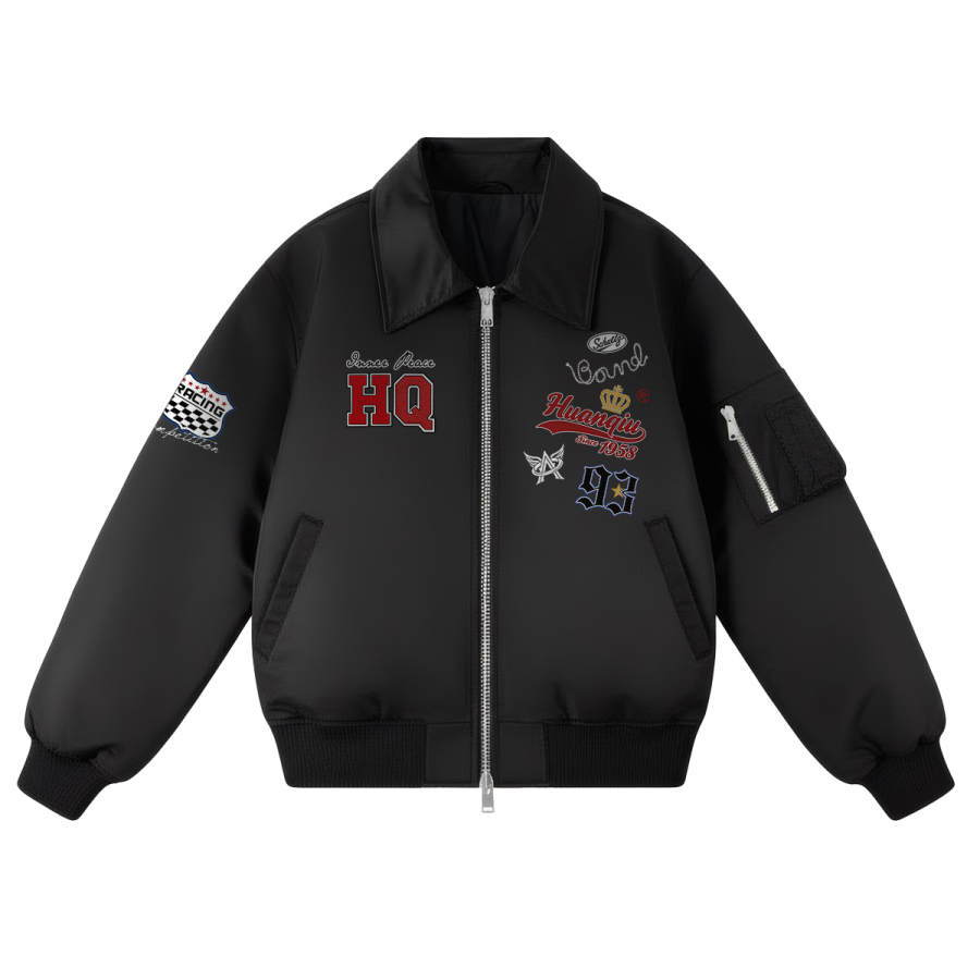 HUANQIU Jackets Unisex Lapel Thickened