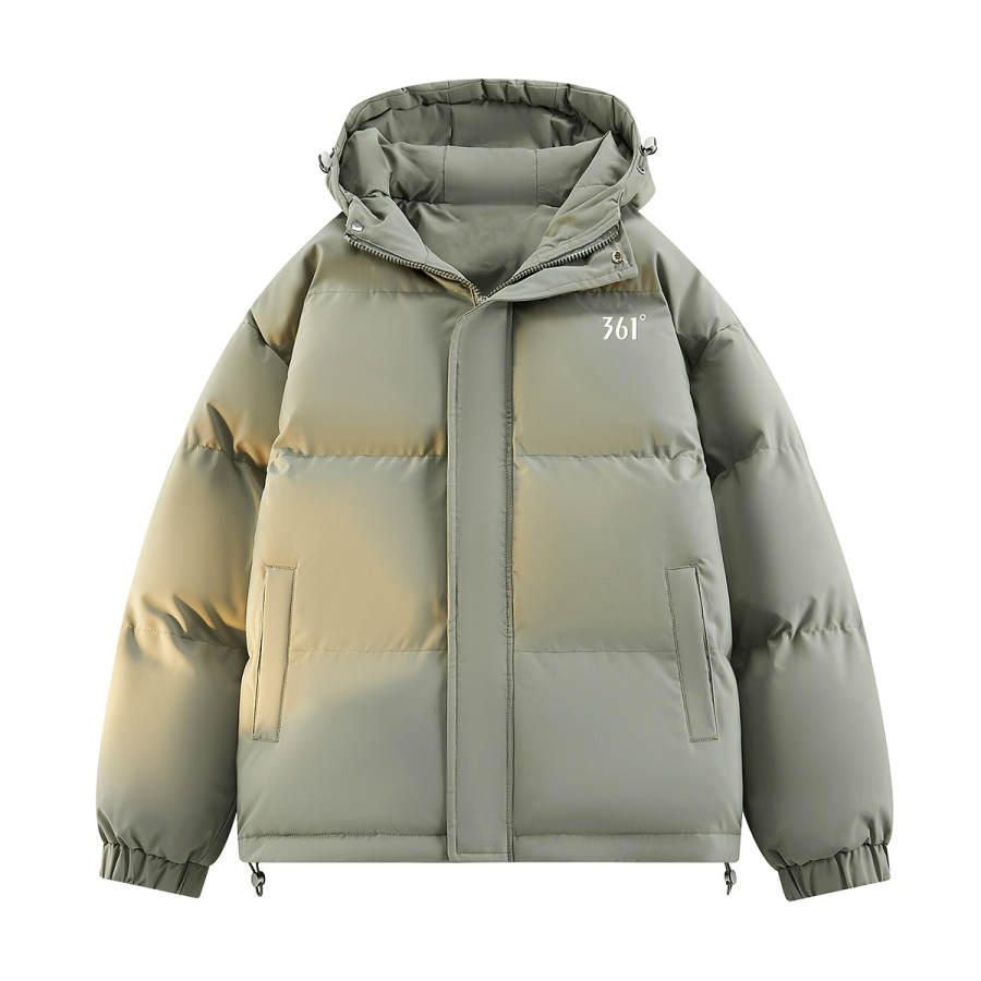 361° Puffer Jackets Unisex Light Azurite Hooded Thickened
