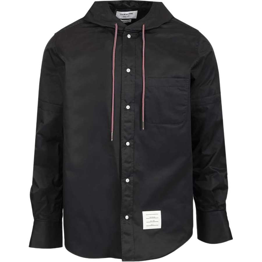THOM BROWNE Thom Browne blue hooded jacket