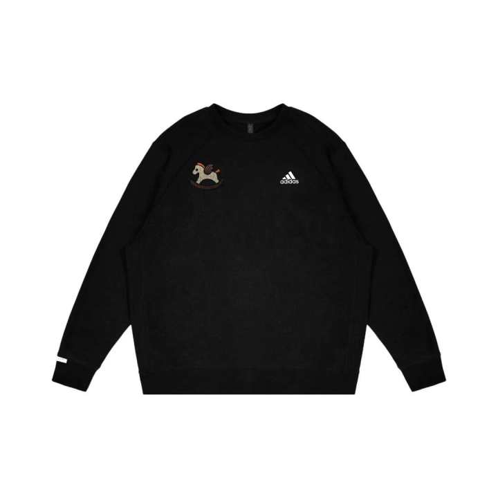 Adidas Adidas LABEL Sweatshirts Unisex Black Crew Neck Moderate Regular