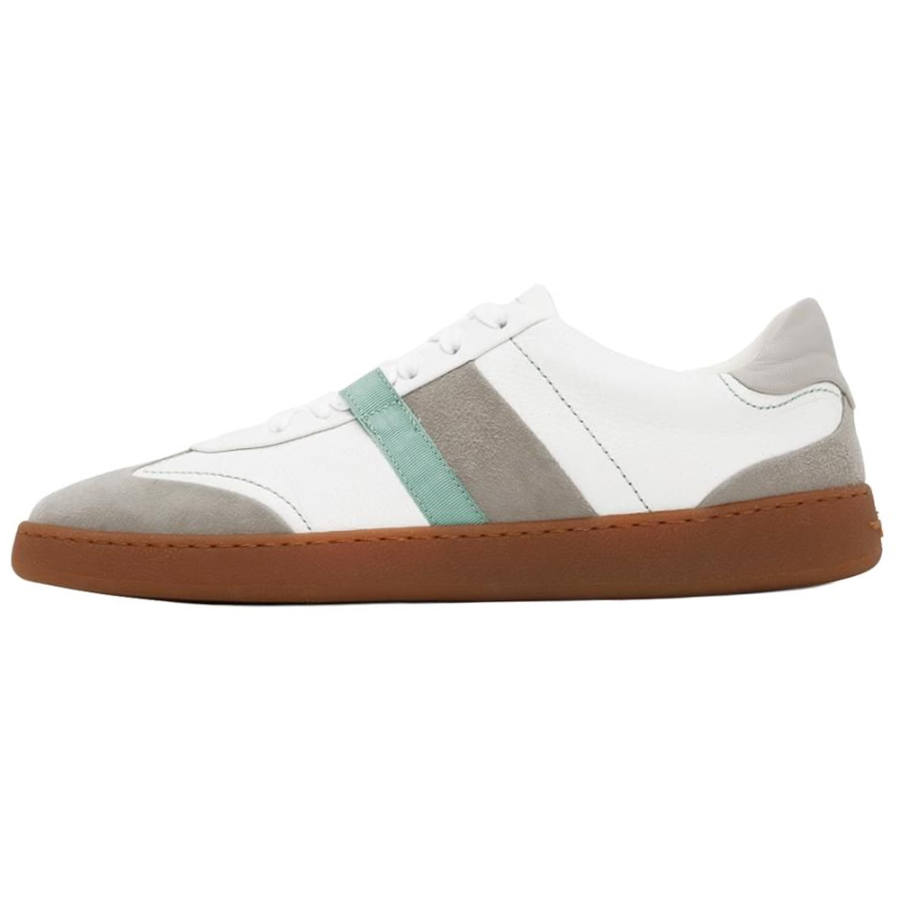 FERRAGAMO Garda Leather Low top Skateboard Shoes Men's Gray