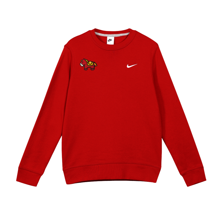 Nike Nike Club Sweatshirts Men's Red Crew Neck Moderate Regular
