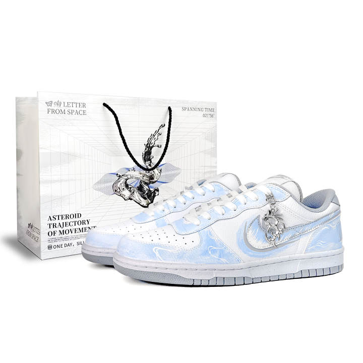 Nike Nike Big Frost White Key Abrasion Resistant Slip Resistant Abrasion Resistant Slip Resistant Low top Skateboard Shoes