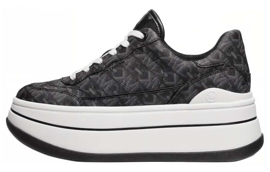 MICHAEL KORS Hayes Artificial Leather Low top Skateboard Shoes Women's Black