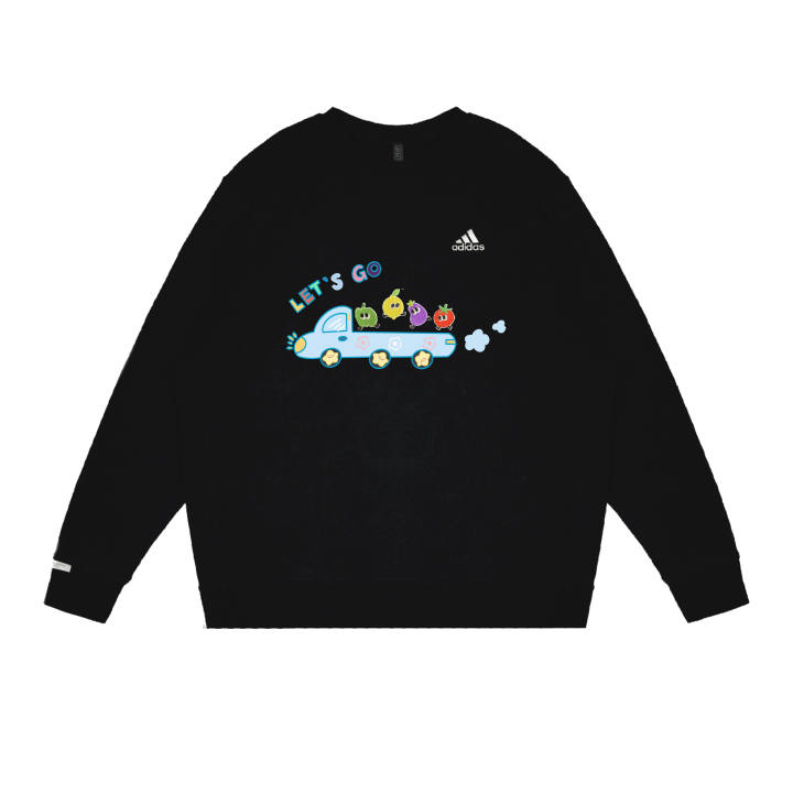 Adidas Adidas LABEL Sweatshirts Unisex Black Crew Neck Moderate Regular