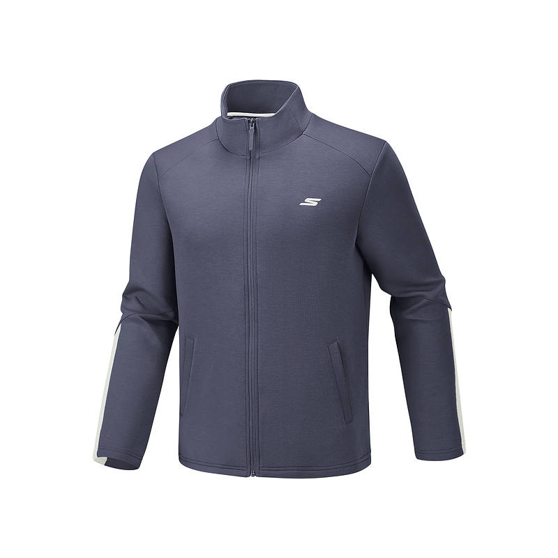 Skechers Jackets Men's Odyssey Gray/026R Stand Collar Moderate Other