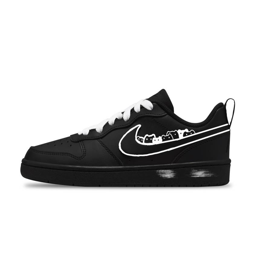 Nike Nike Court Borough White Ball Cartoon Pattern Abrasion Resistant Breathable Abrasion Resistant Breathable Low top
