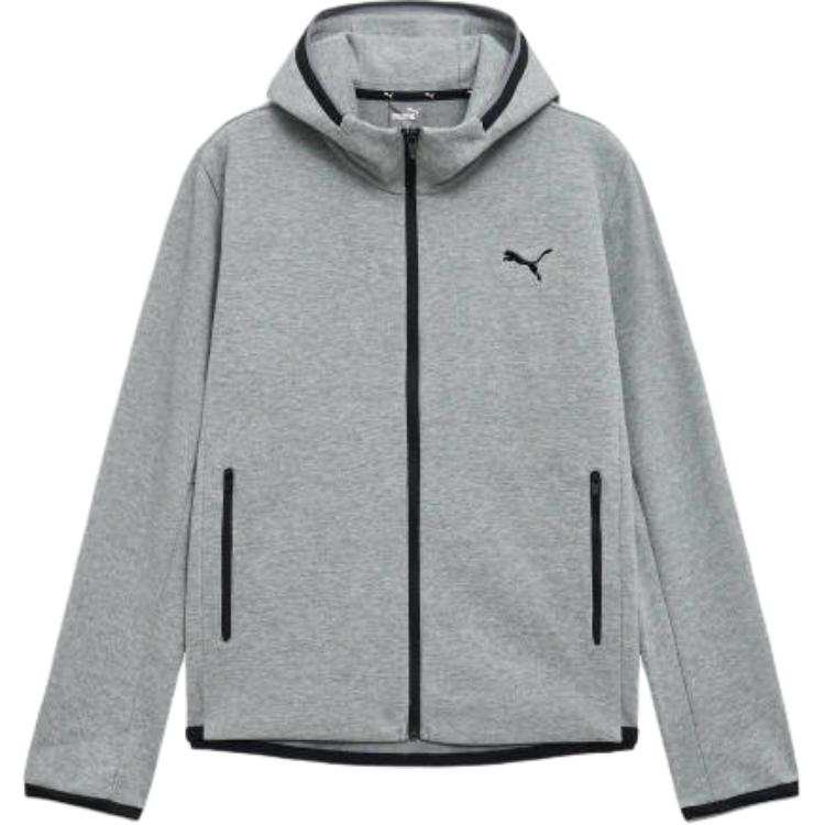 PUMA Jackets Men's Gray Hooded Non Detachable Moderate Other