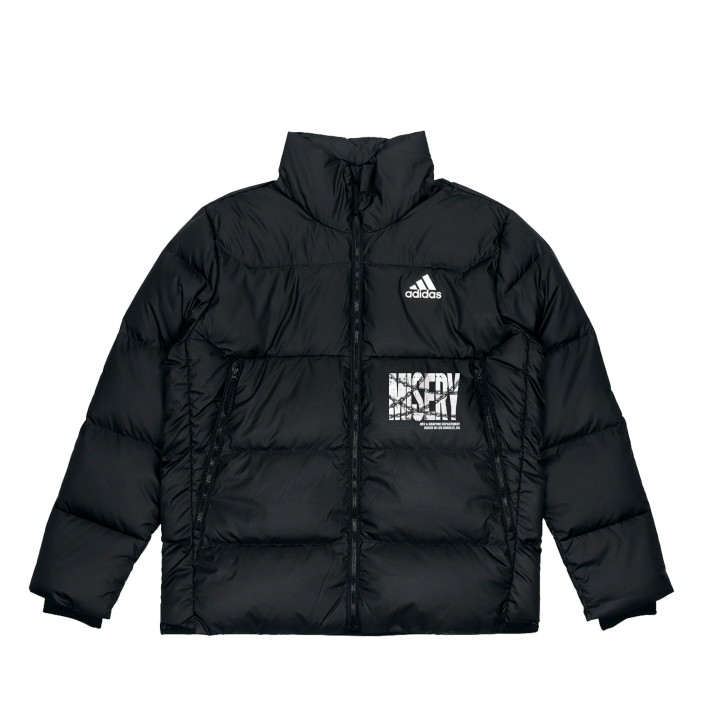 Adidas Adidas Down Jackets Unisex Black Stand Collar Moderate Down Jacket