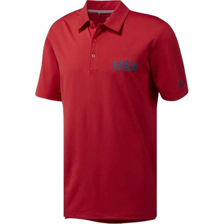 Adidas Adidas Polo Shirts Men's Red Polo Collar Moderate