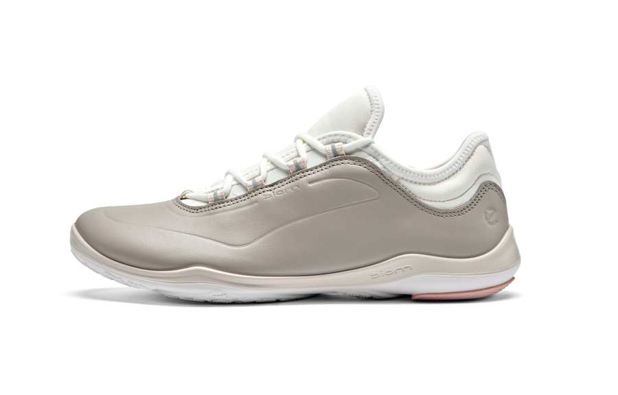 Ecco SS26 BIOM LITE TR Collection Cow Leather Low top Casual Shoes Women's Warm Beige Brown/White 840133