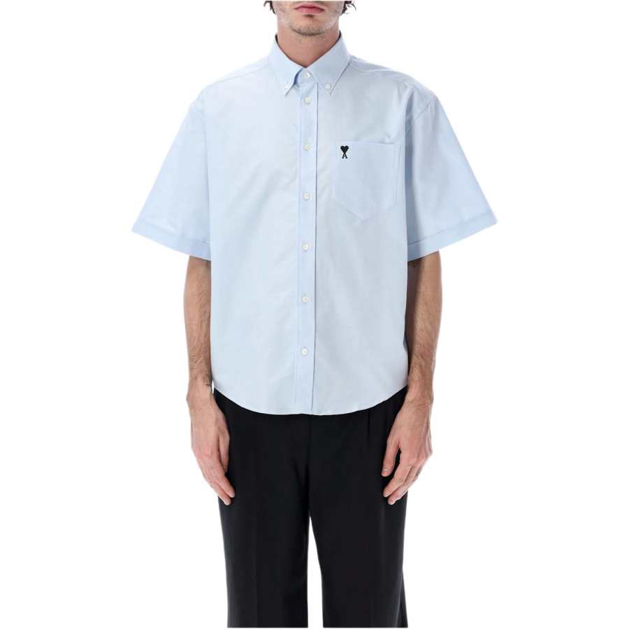Amiparis Short-Sleeved Curved Hem Shirt