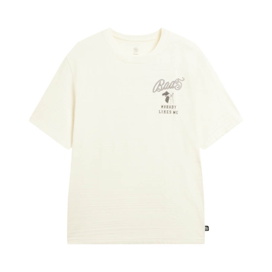 Li-Ning Li Ning BADFIVE T Shirts Men's Ecru Crew Neck Moderate