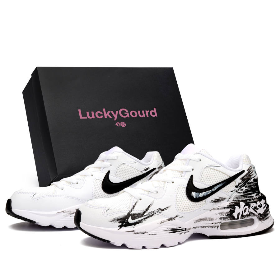 Nike Nike Air Max Fusion Cushioning, Wear Resistant Casual City Commuting Low Top Running Shoes Men's Black White