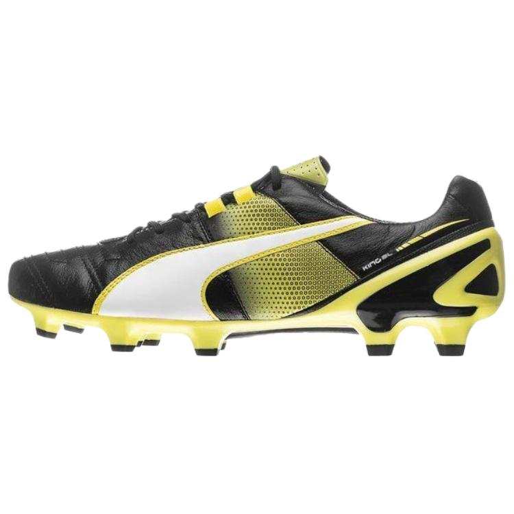 PUMA King FG Firm Ground Soccer Shoes Unisex Black Yellow