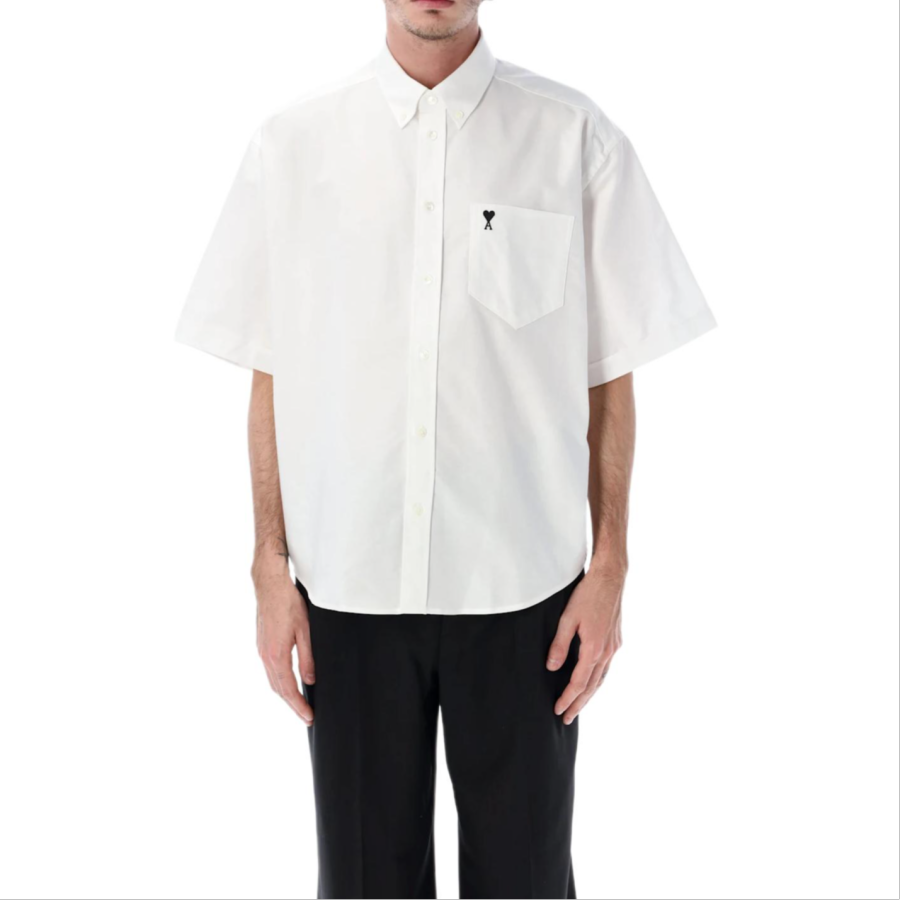 Amiparis Short-Sleeved Curved Hem Shirt