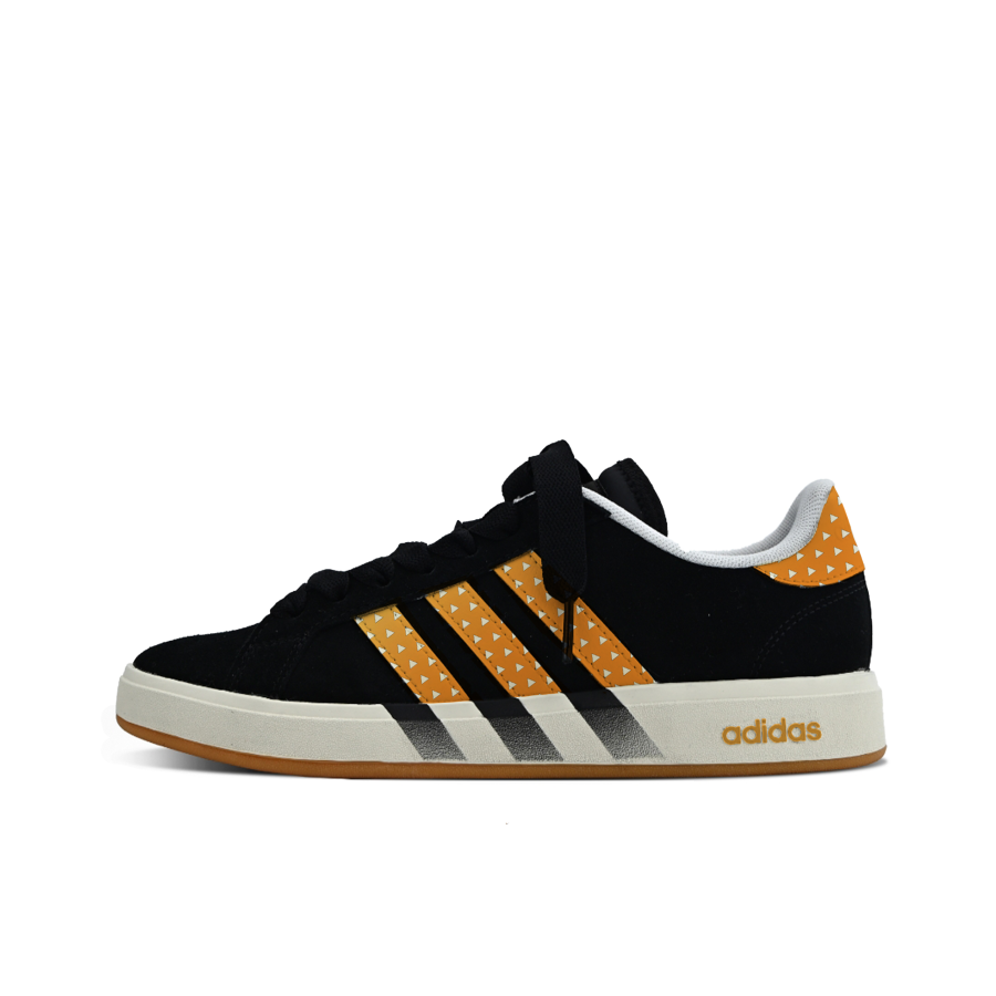 Adidas Adidas Grand Court Base 00s Skateboard Shoes Unisex Low Top Black, Yellow, White