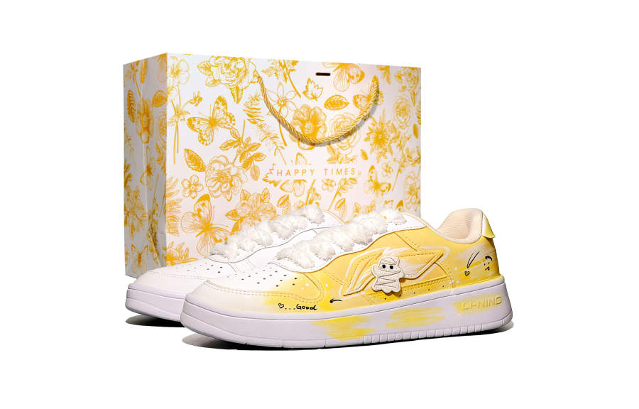 Li-Ning Li Ning Floating Boat Slip Resistant Slip Resistant Low top Skateboard Shoes Women's Yellow