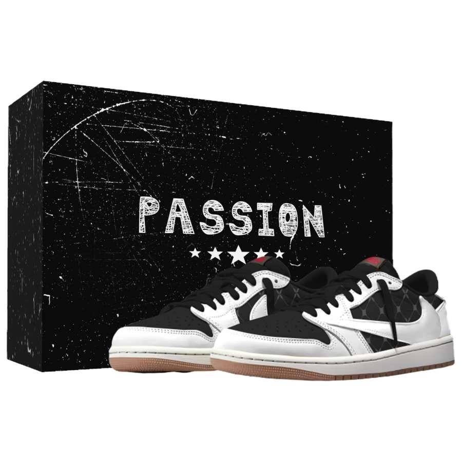 Jordan Travis Scott x Jordan Air Jordan 1 Subtle Stripes Fashion Trend Abrasion Resistant Abrasion Resistant Low top