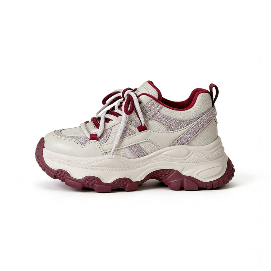 Lanza Chunky Sneakers Women's Low Top Red/Purple