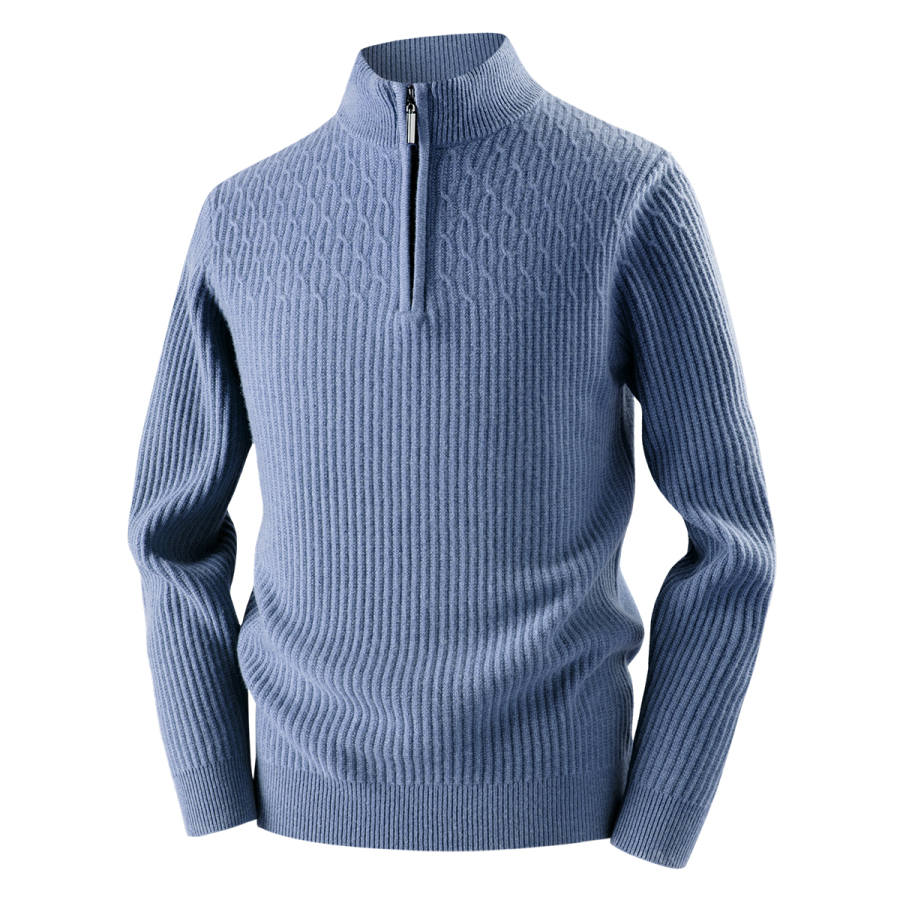 Hodo Sweaters Men's Half Turtleneck Thickened And Fleece Lined
