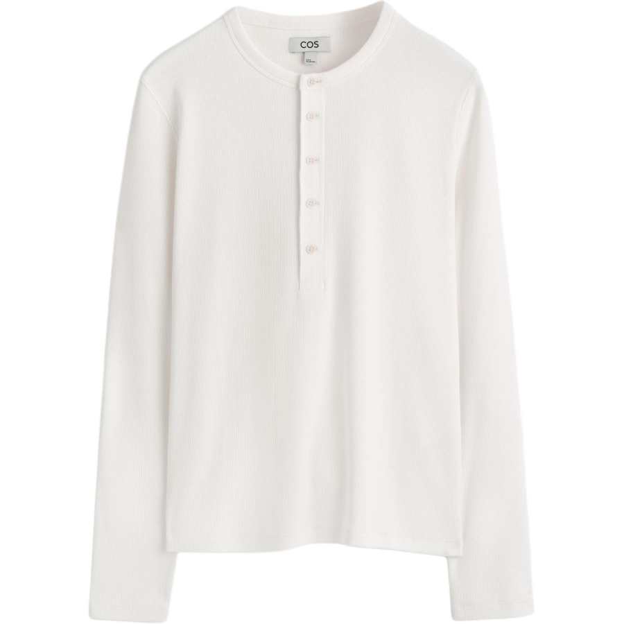 COS COS T Shirts Men's White Henry Collar