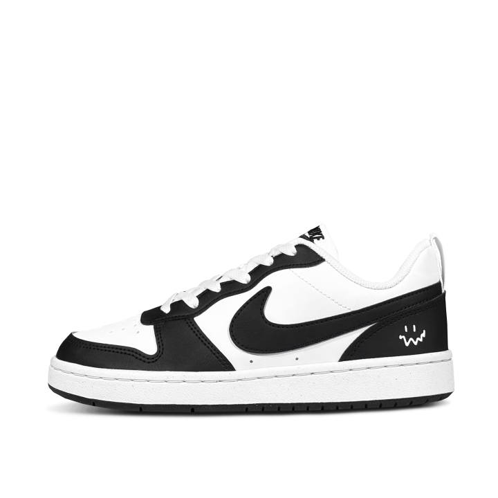 Nike Nike Court Borough Smiley Face Low top Kids' Skateboarding Shoes Black White Unisex