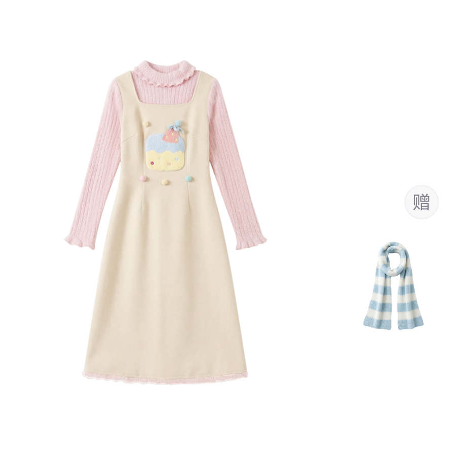 Fabric Pig Long Sleeved Dress Women's