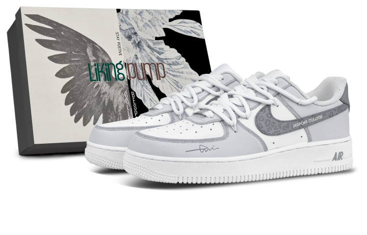 Nike Nike Leather Coverage Low top Skateboard Shoes Unisex White Purple Gray