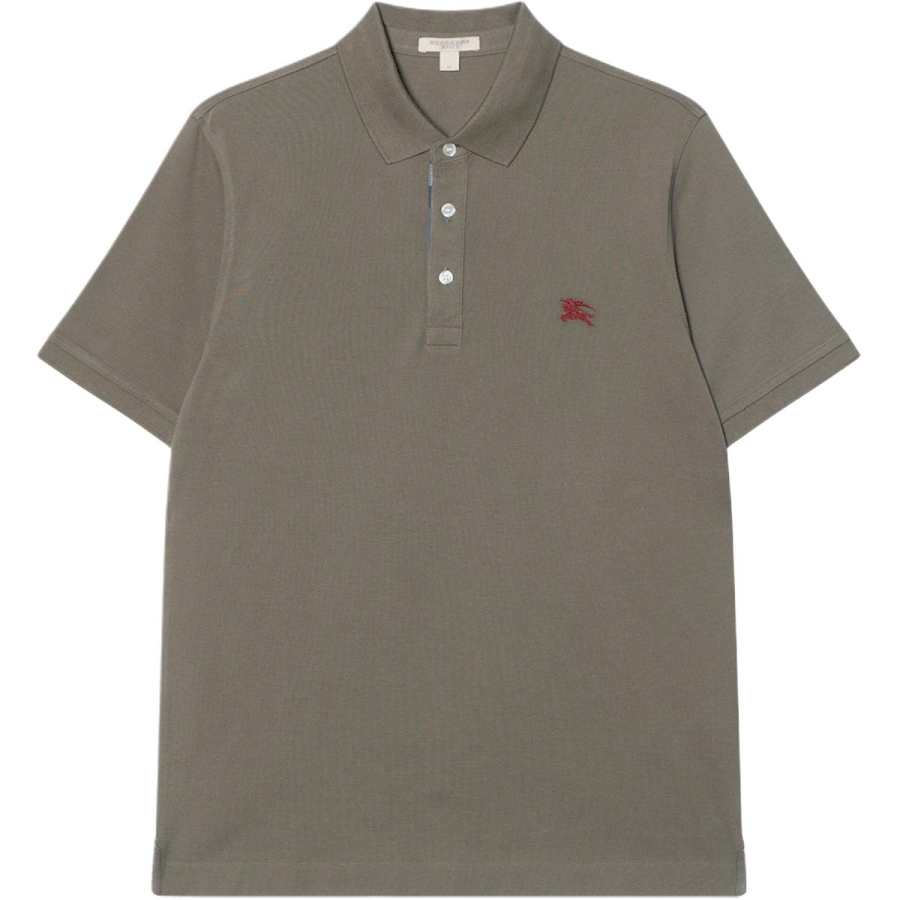 Burberry Polo Shirts Men's Gray Polo Collar Moderate Straight Fit