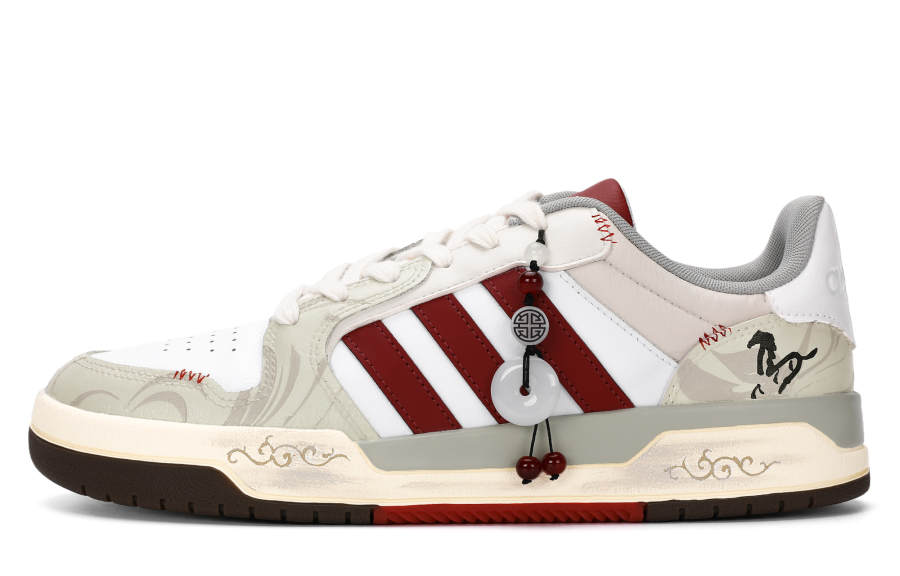 Adidas Neo Entrap Abrasion Resistant Lightweight Low top Skateboard Shoes Men's Ecru