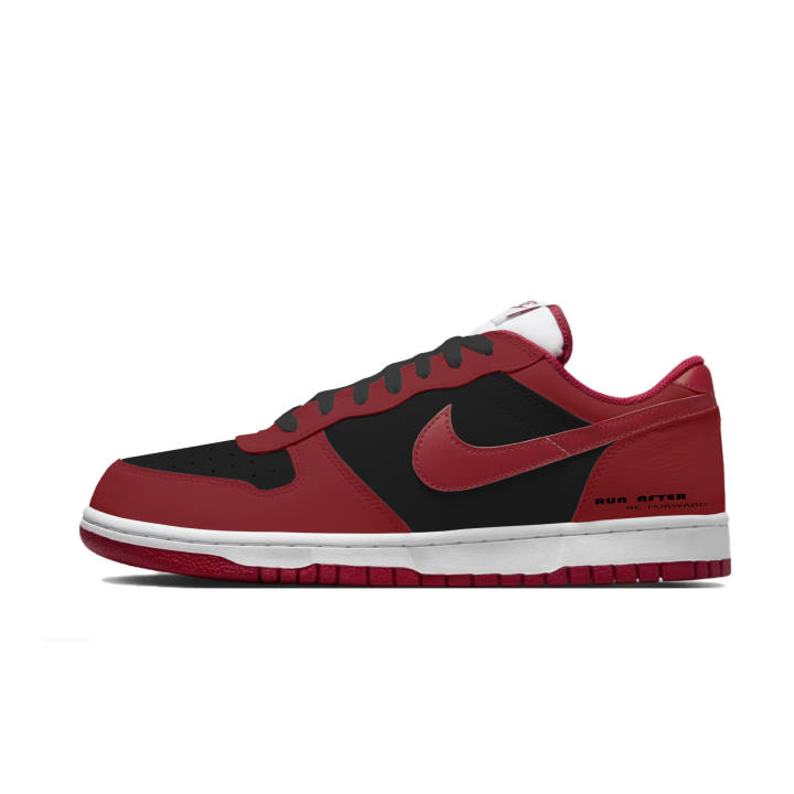 Nike Nike Big Unfinished Abrasion Resistant Low top Skateboard Shoes Men's Black Red