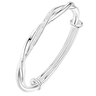 Lao Feng Xiang 999 Fine Silver Material Sterling Silver Bangles Women's