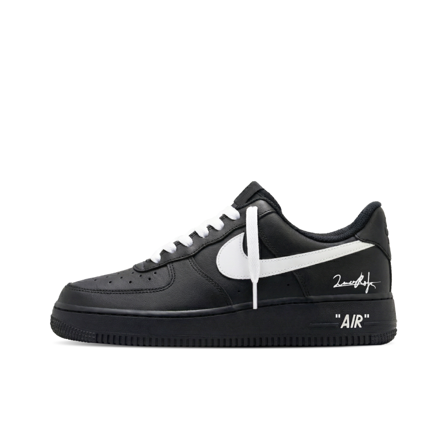 Nike Nike Air Force 1 Abrasion Resistant Height Increasing Low top Skateboard Shoes Unisex Black White