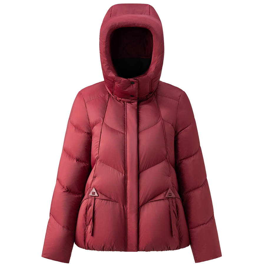 YALU Down Jackets Women's Detachable Hood Thickened